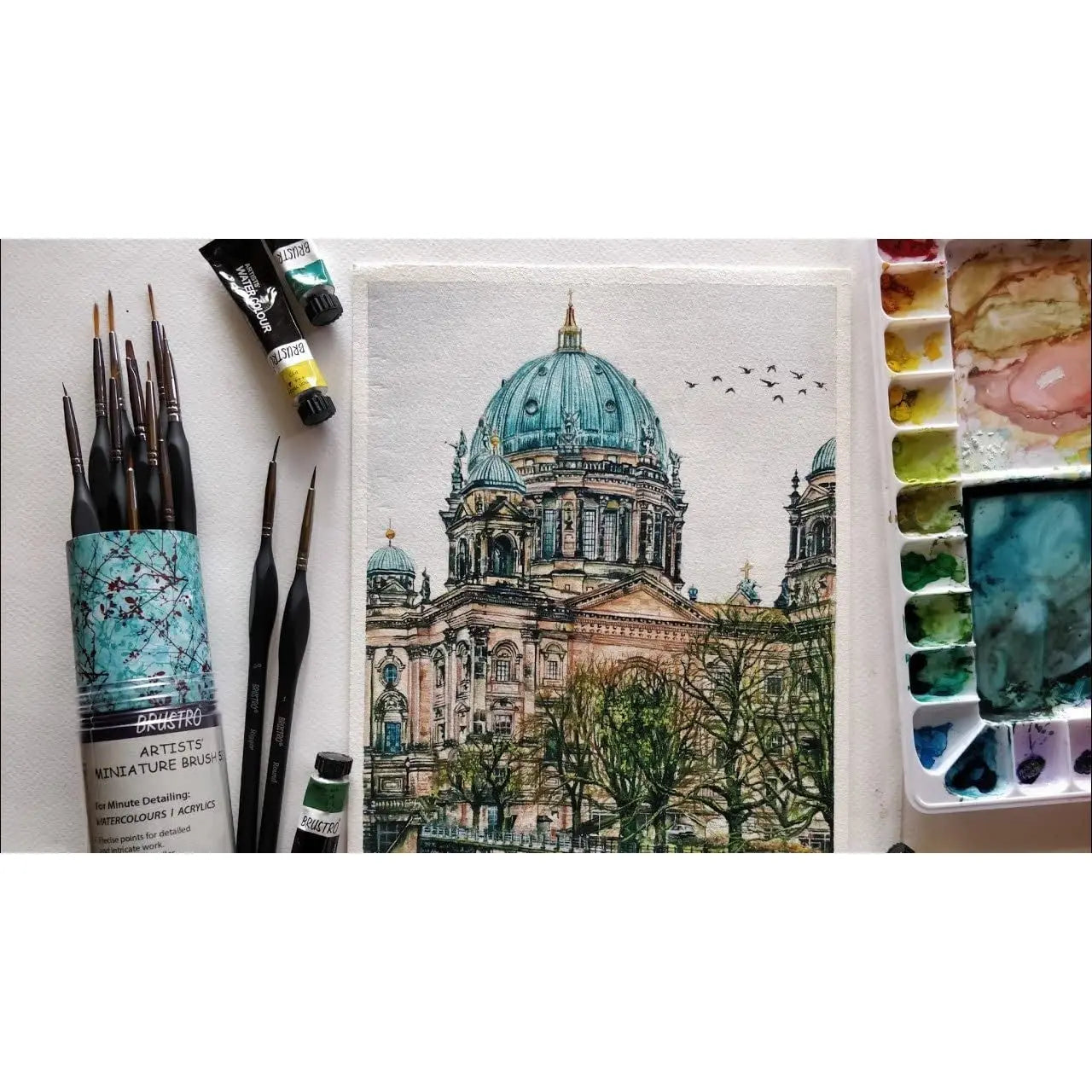 Brustro Artists Miniature Brush Set Of 12 Brustro